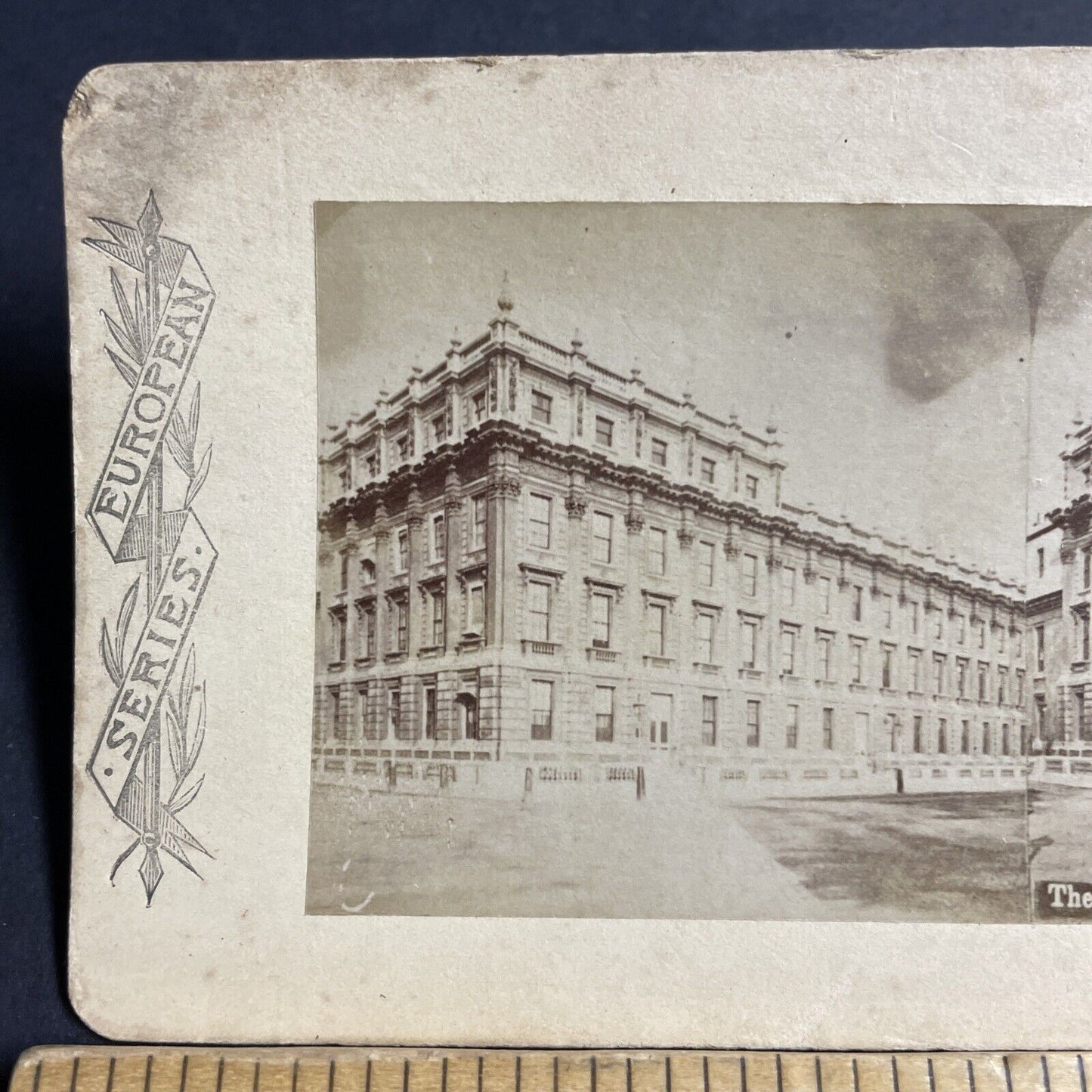 Antique 1860s Board Of Trade Building Whitehall UK Stereoview Photo Card P4383