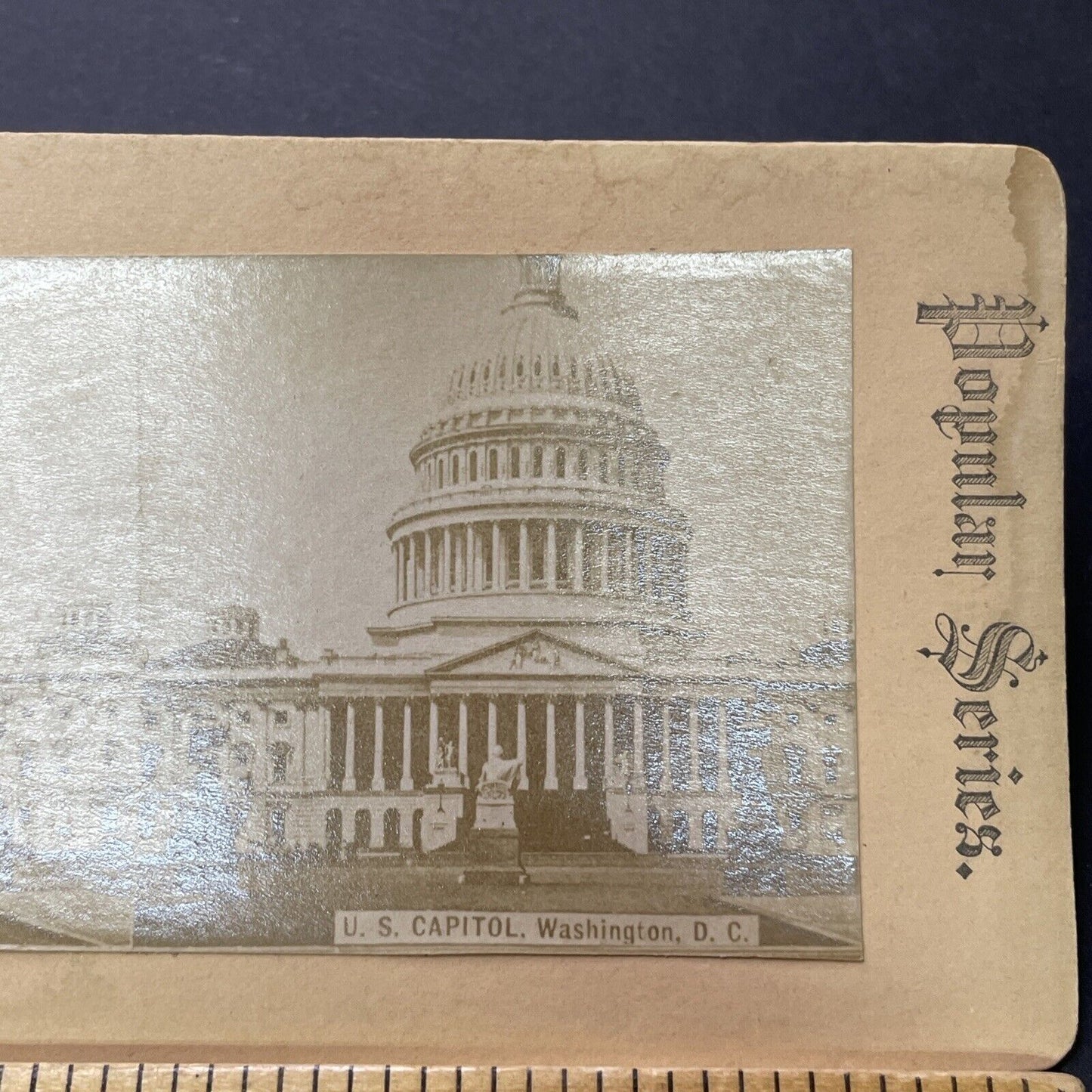 Antique 1870s Capitol Building Washington DC Stereoview Photo Card P2317