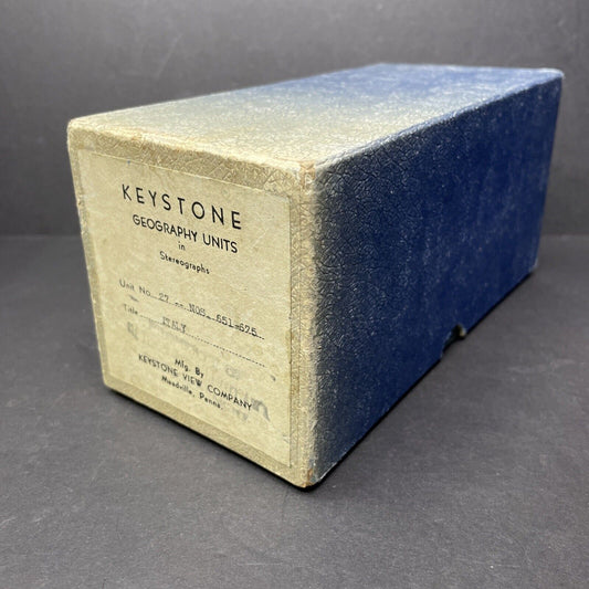 Box Set of 25 Scarce Italy Stereoview Late Production No. 651-675 Keystone c1935