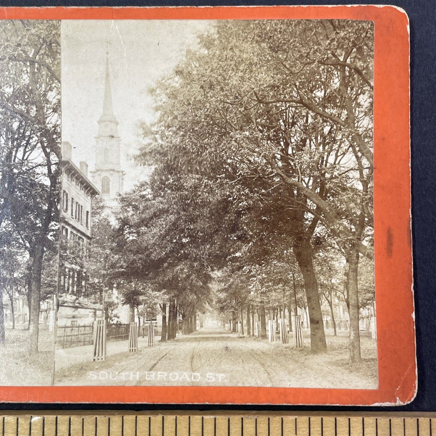 Oglethorpe Avenue Savannah Georgia Stereoview O. Havens Antique c1878 Y1760