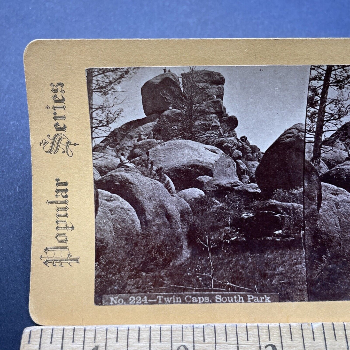 Antique 1870s Rock Spires South Park Colorado Stereoview Photo Card P2481