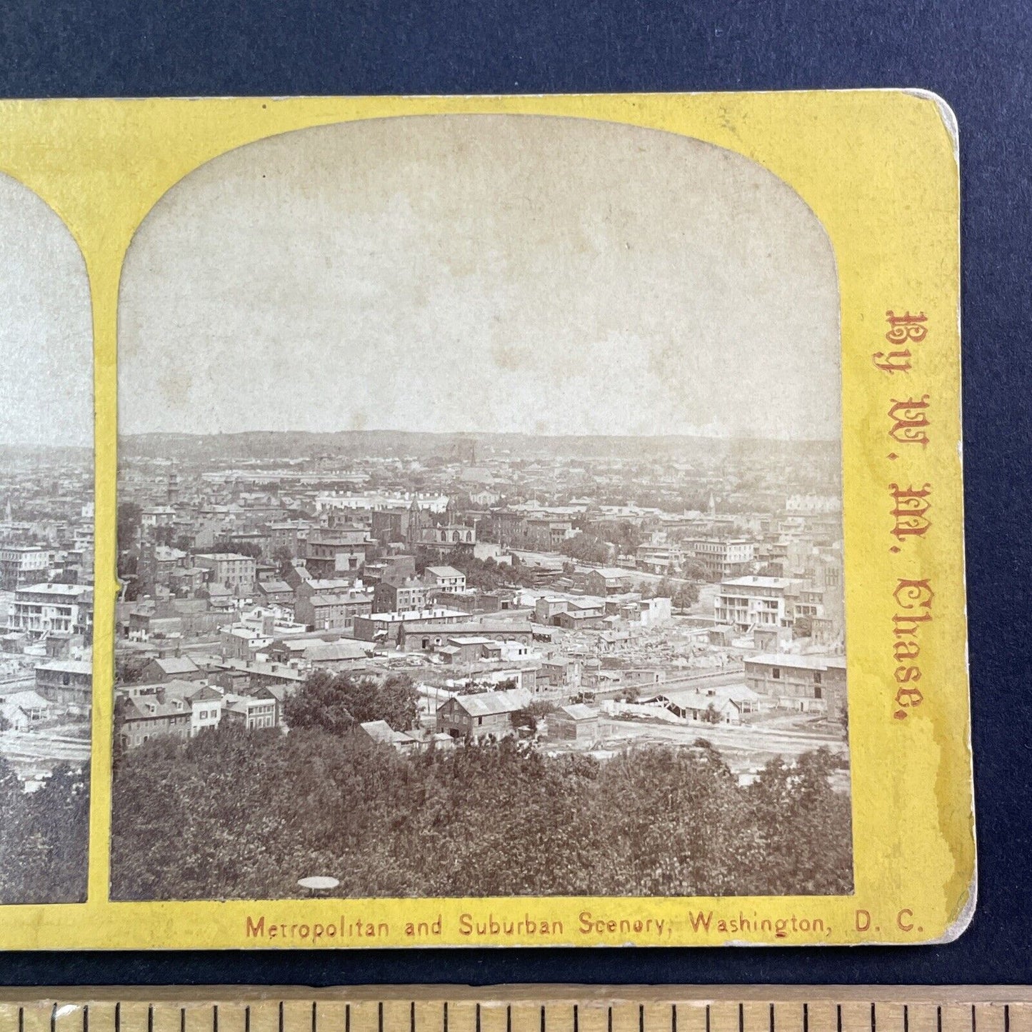 Washington D.C. City View Stereoview W.M. Chase Antique c1870s Y055