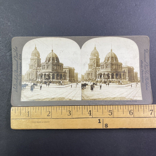 San Francisco Hall Of Records Stereoview Pre-Earthquake Antique c1905 X1599