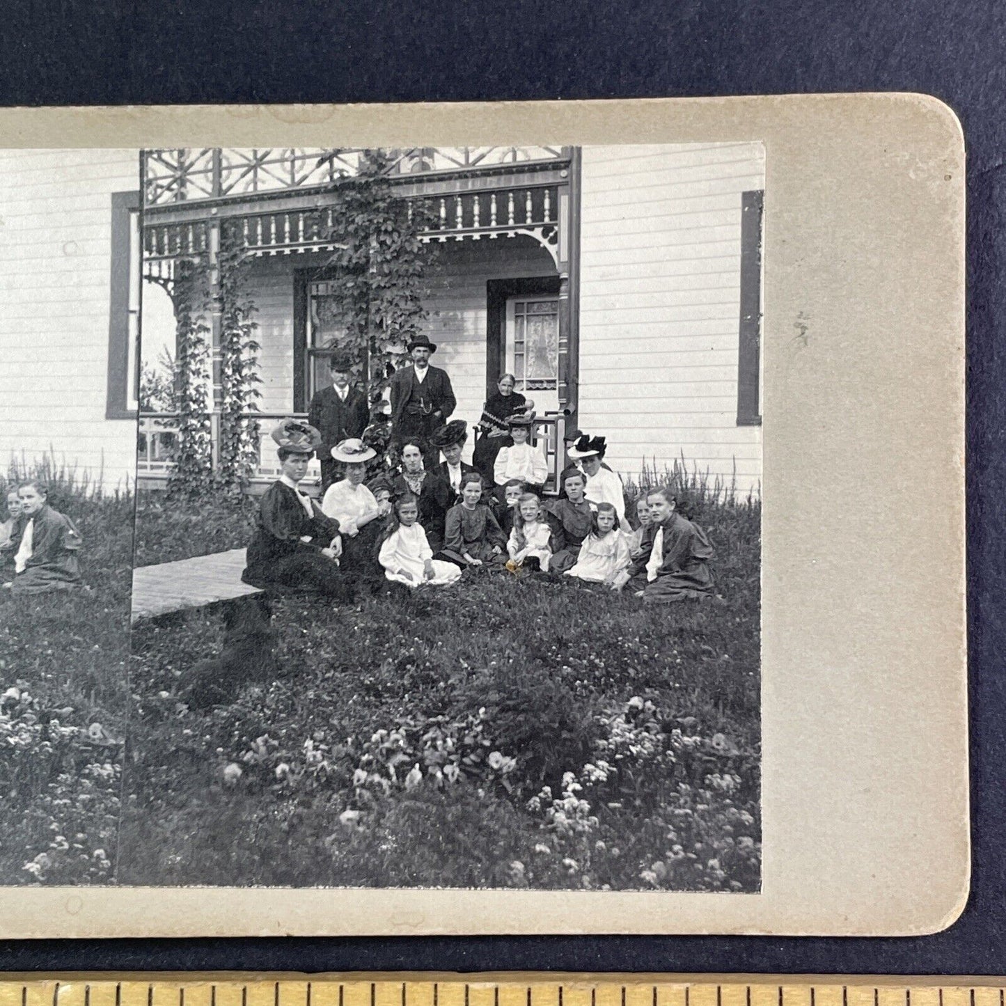 Sir Robert Borden and Lady Borden Stereoview Prime Minister Antique c1908 Y2724