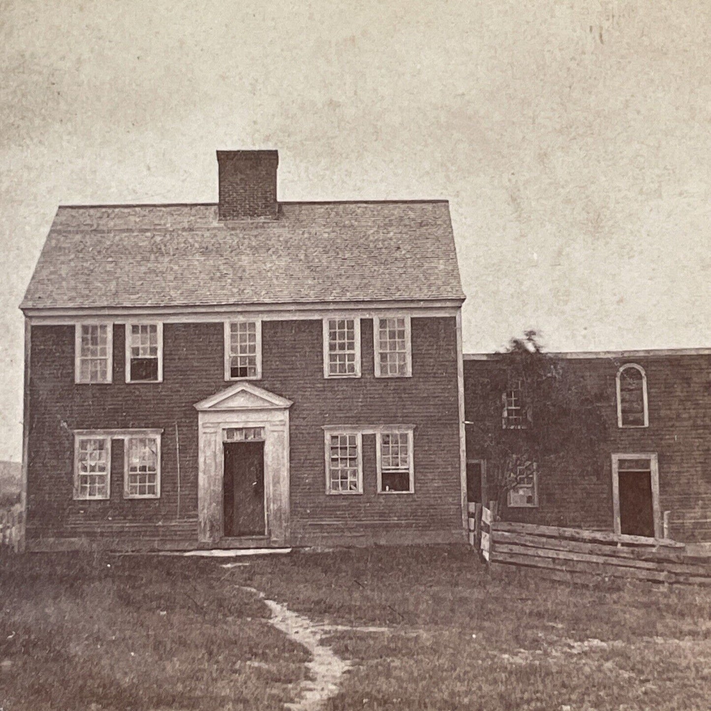 William Peabody House Milford NH Stereoview Photo BF Foster Antique c1869 X858