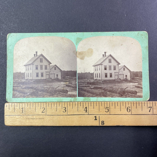 The Osgood House Stereoview Newton New Hampshire Photo Card Antique c1869 X893