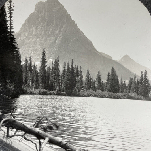 Antique 1910s Mount Rockwell Glacier Park Montana Stereoview Photo Card V2169