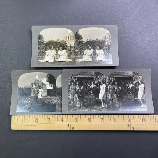 Lyons Family Photo Lot Norwalk Connecticut Stereoview Antique c1933 Y003