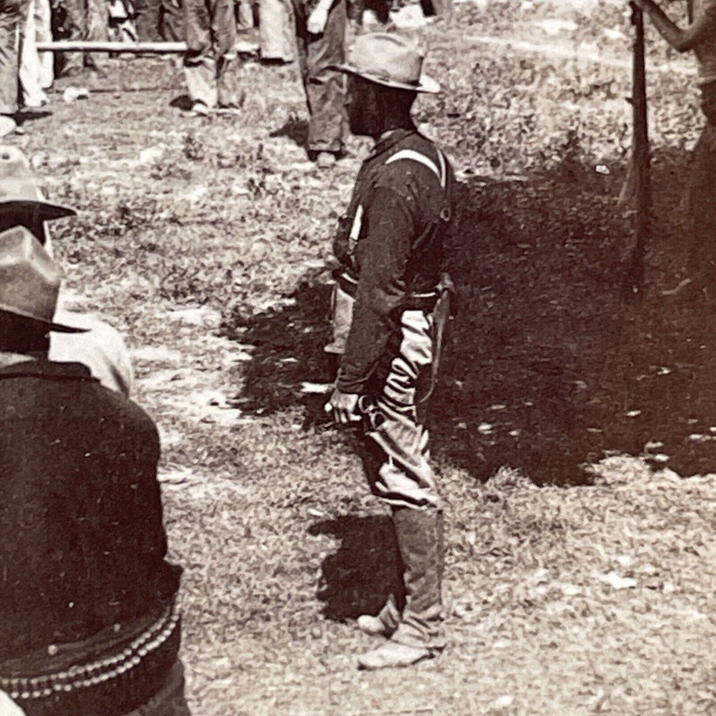 African American Sergeant Stereoview 1st Washington Infantry Antique c1899 X2500