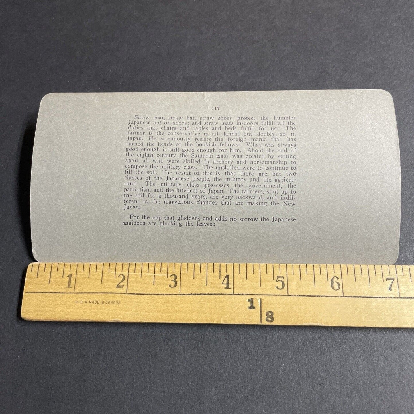 Antique 1901 Man Wears Homemade Raincoat In Japan Stereoview Photo Card P4237