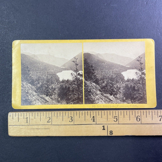 Echo Lake Franconia Notch New Hampshire Stereoview Antique c1870s Y916