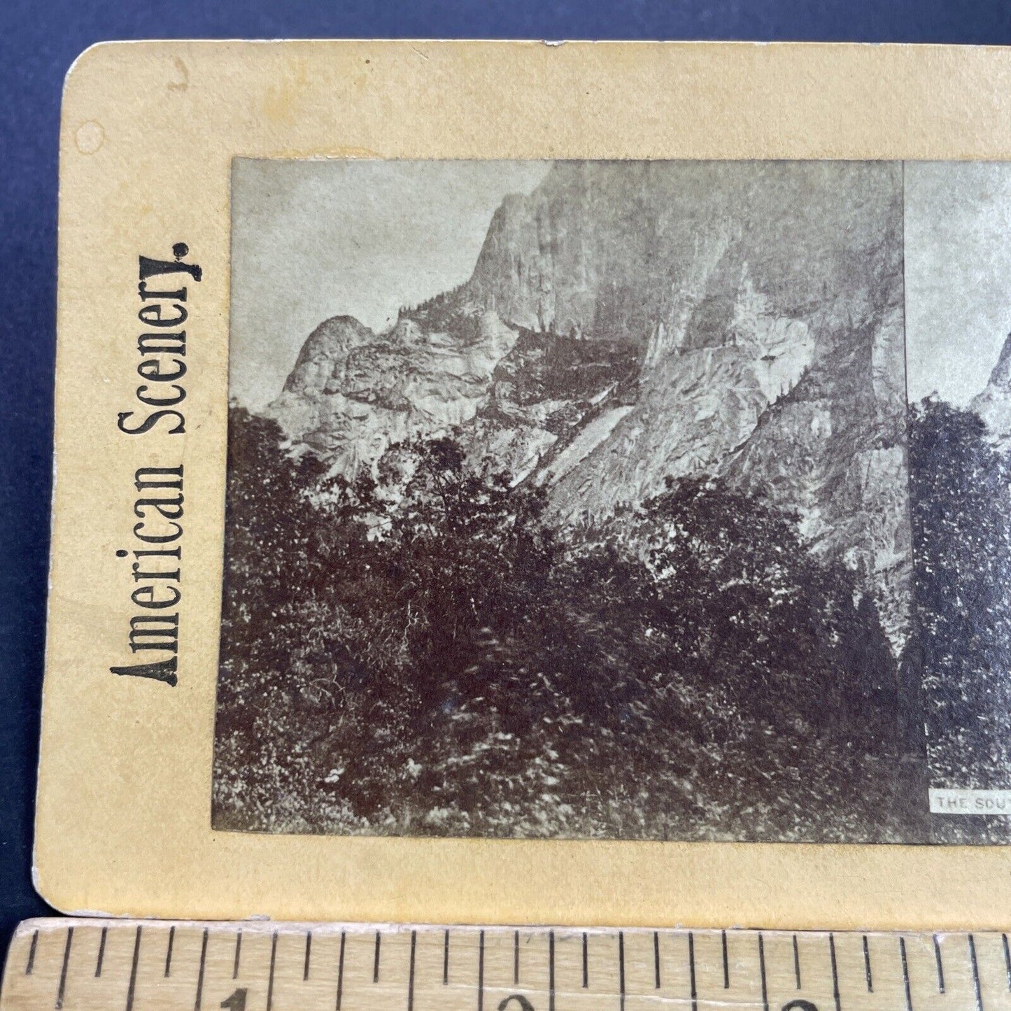 Antique 1870s South Dome Yosemite Park CA Stereoview Photo Card P3527