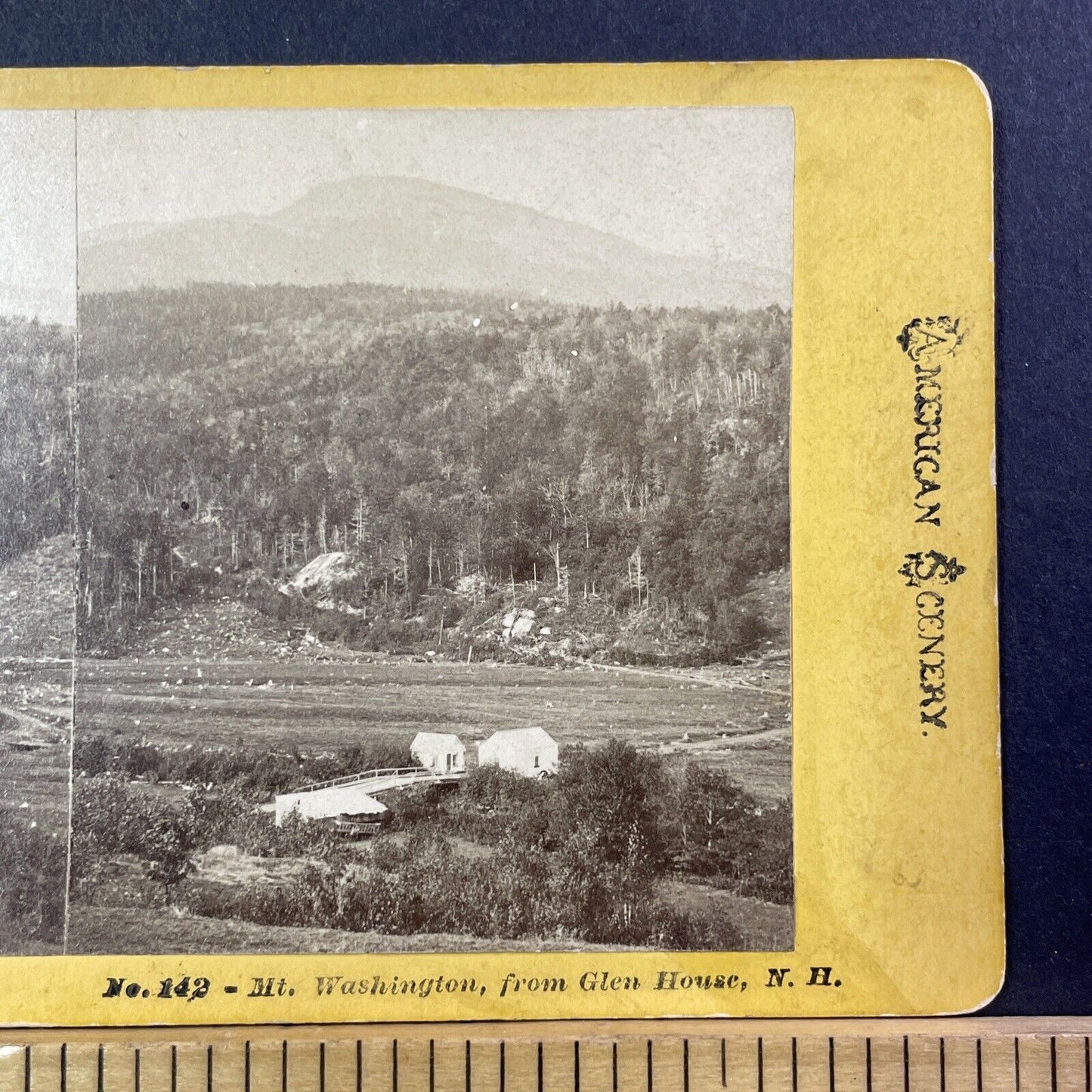 Mount Washington NH Stereoview Glen House Farm NW Pease Antique c1869 X947