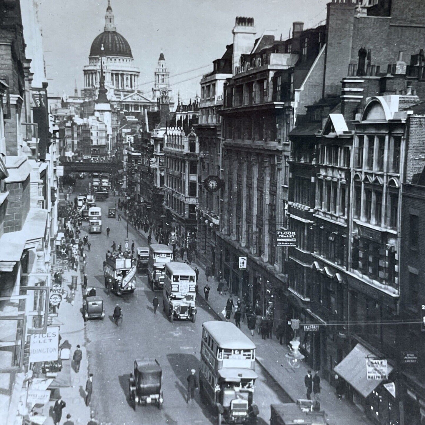 Antique 1920s St. Paul's Cathedral London England Stereoview Photo Card V2958