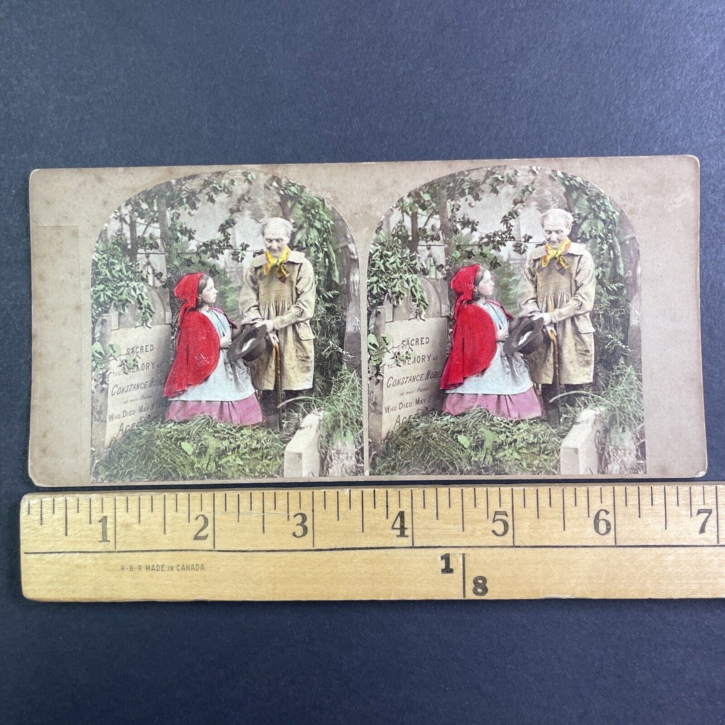 Little Red Riding Hood Grave Stereoview Attributed To James Robinson c1859 Y1216