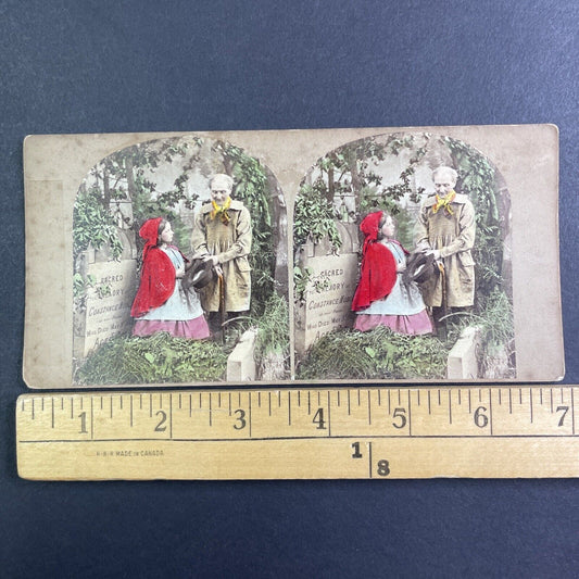 Little Red Riding Hood Grave Stereoview Attributed To James Robinson c1859 Y1216