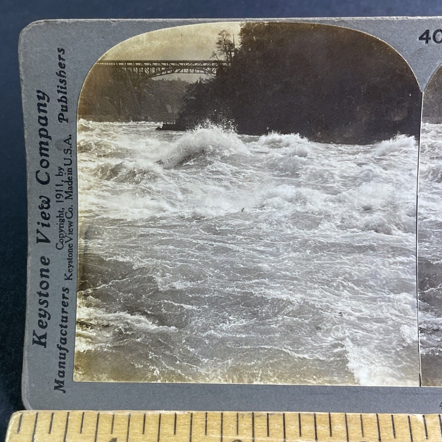 Antique 1911 The Whirlpool Niagara Falls Ontario Stereoview Photo Card P2170