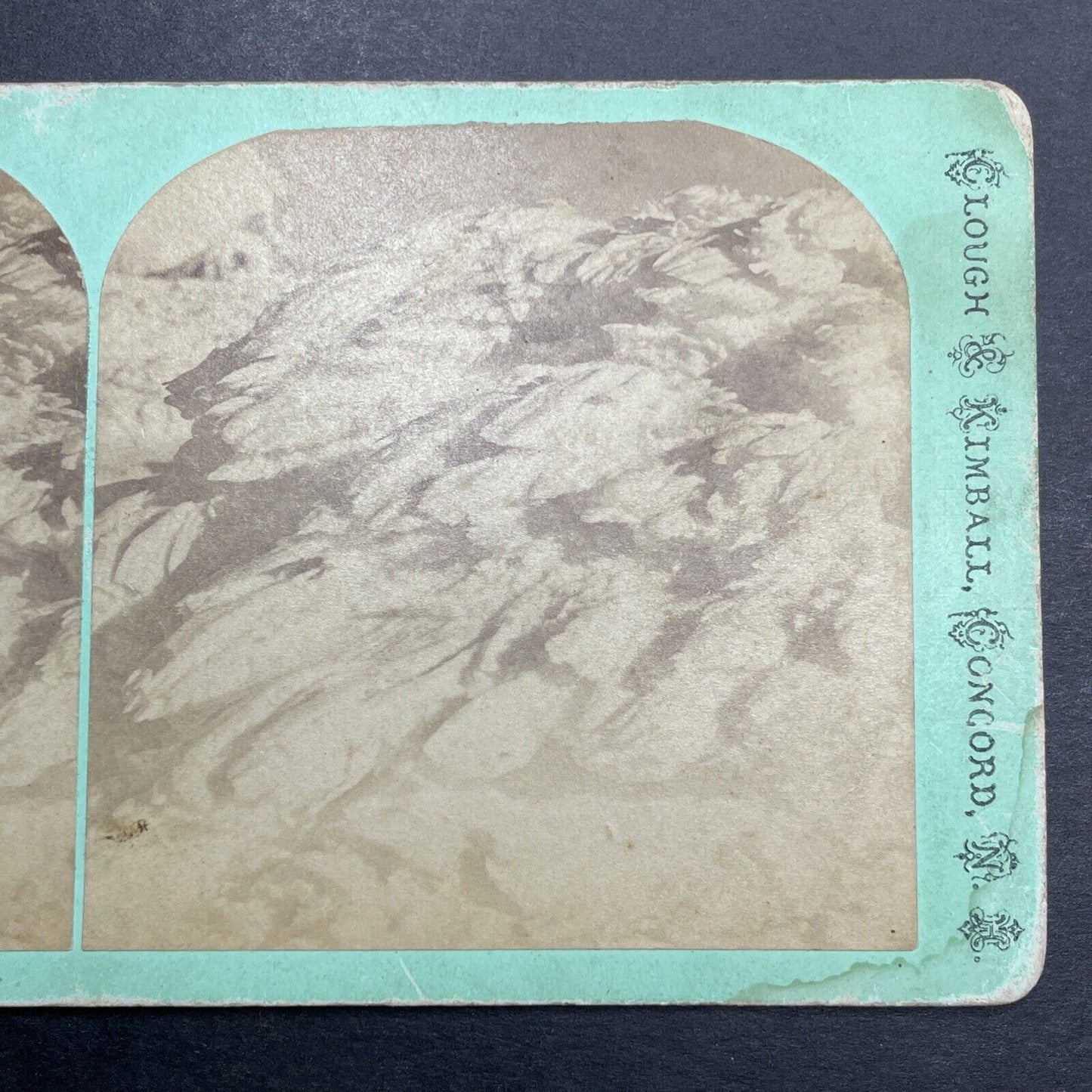 Antique 1871 Mt Washington Peak Summit In Winter Stereoview Photo Card P1204