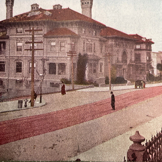 Antique 1910s San Francisco Earthquake Pacific Ave Stereoview Photo Card 2300-19