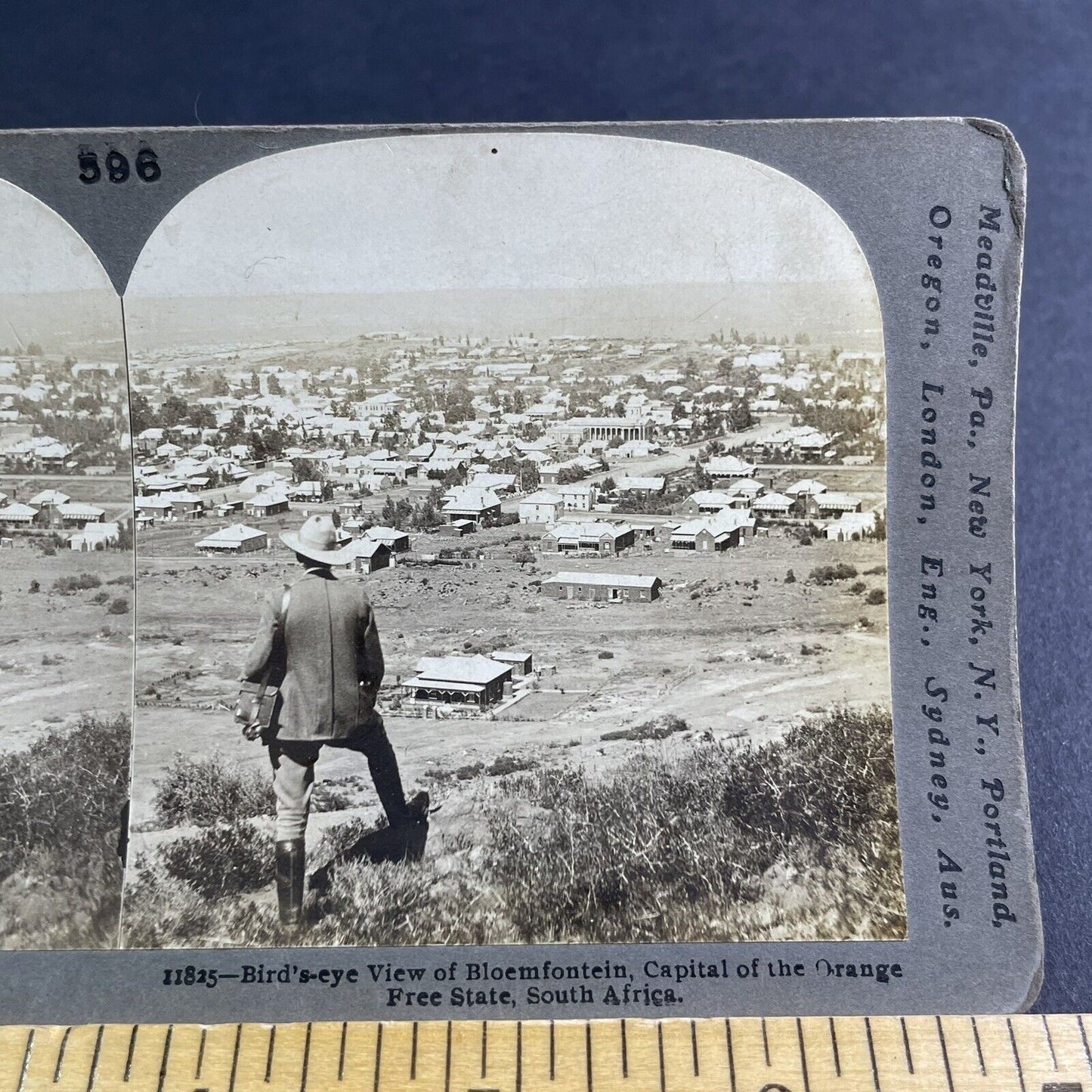 Antique 1900 Bloemfontein South Africa City View Stereoview Photo Card P2209