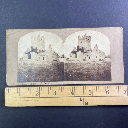 Jerpoint Abbey Kilkenny Ireland Stereoview Early Photo Antique c1855 X3775