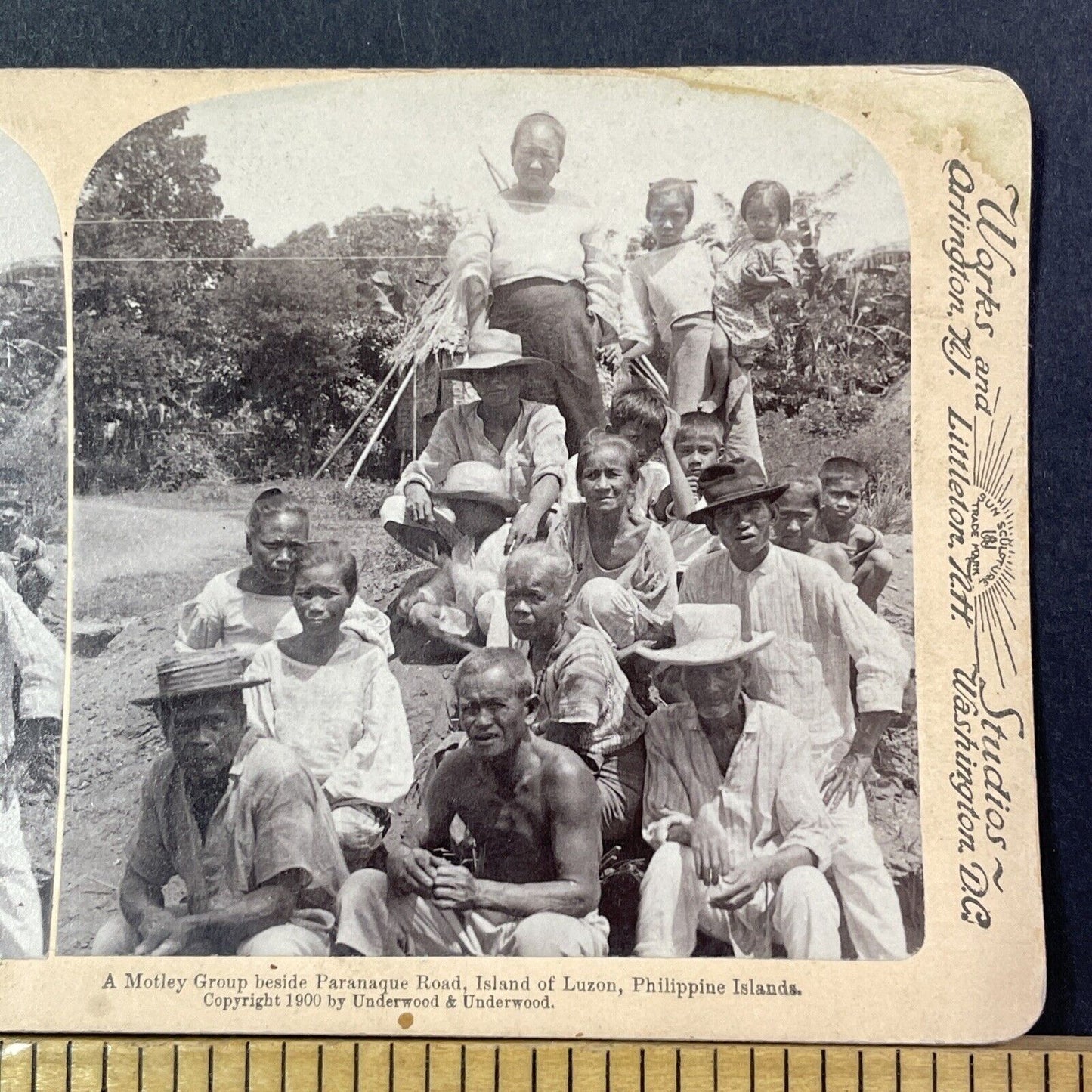 Refugees Of The US Spanish War Stereoview The Philippines Antique c1900 X2741