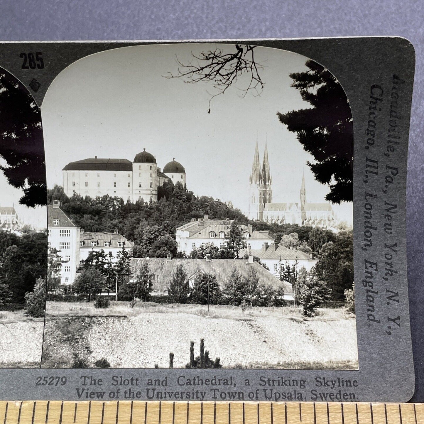 Antique 1920s Uppsala University Sweden Stereoview Photo Card V3002