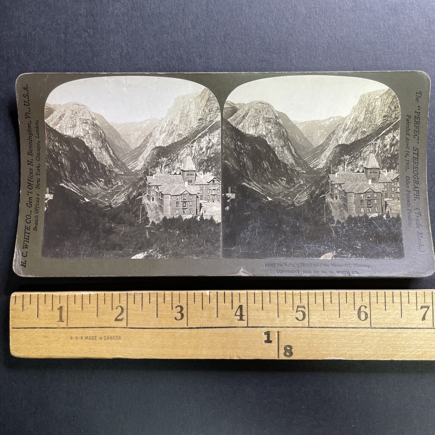 Antique 1902 Stalheim Hotel Stalheim Norway Stereoview Photo Card P1708