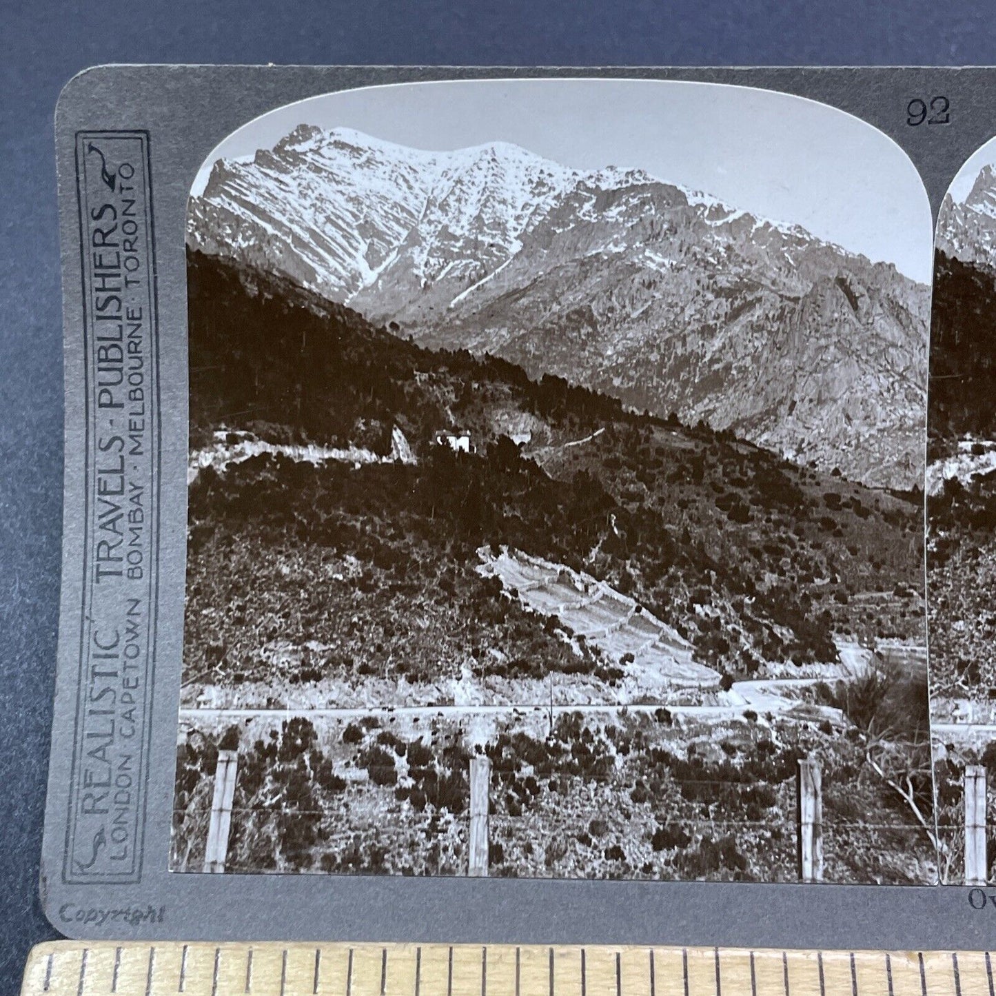 Antique 1890s Mount Rotondo Corte Corsica France Stereoview Photo Card V2040