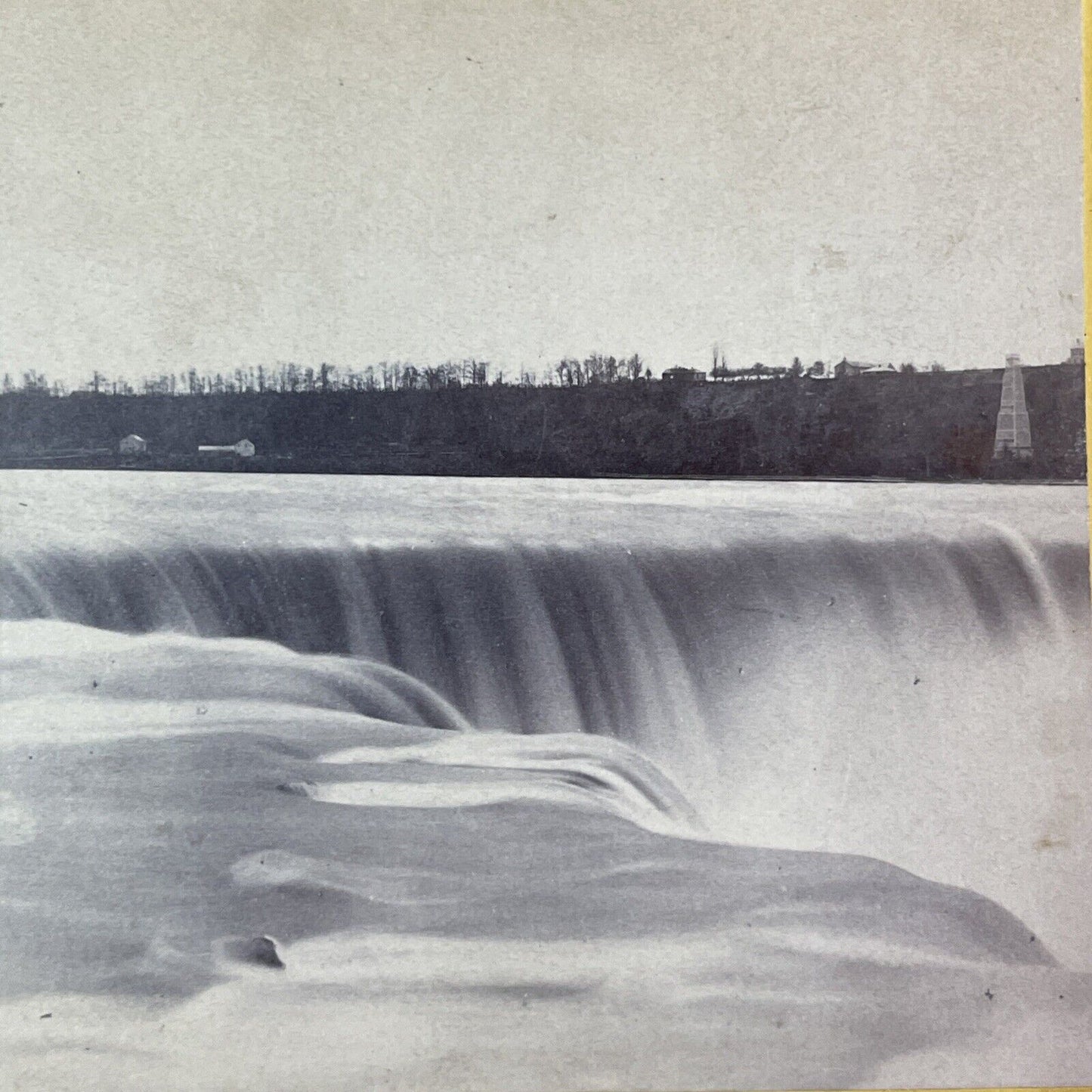 Samuel Street's Pagoda from Top of Niagara Falls Stereoview Antique c1870s Y2128