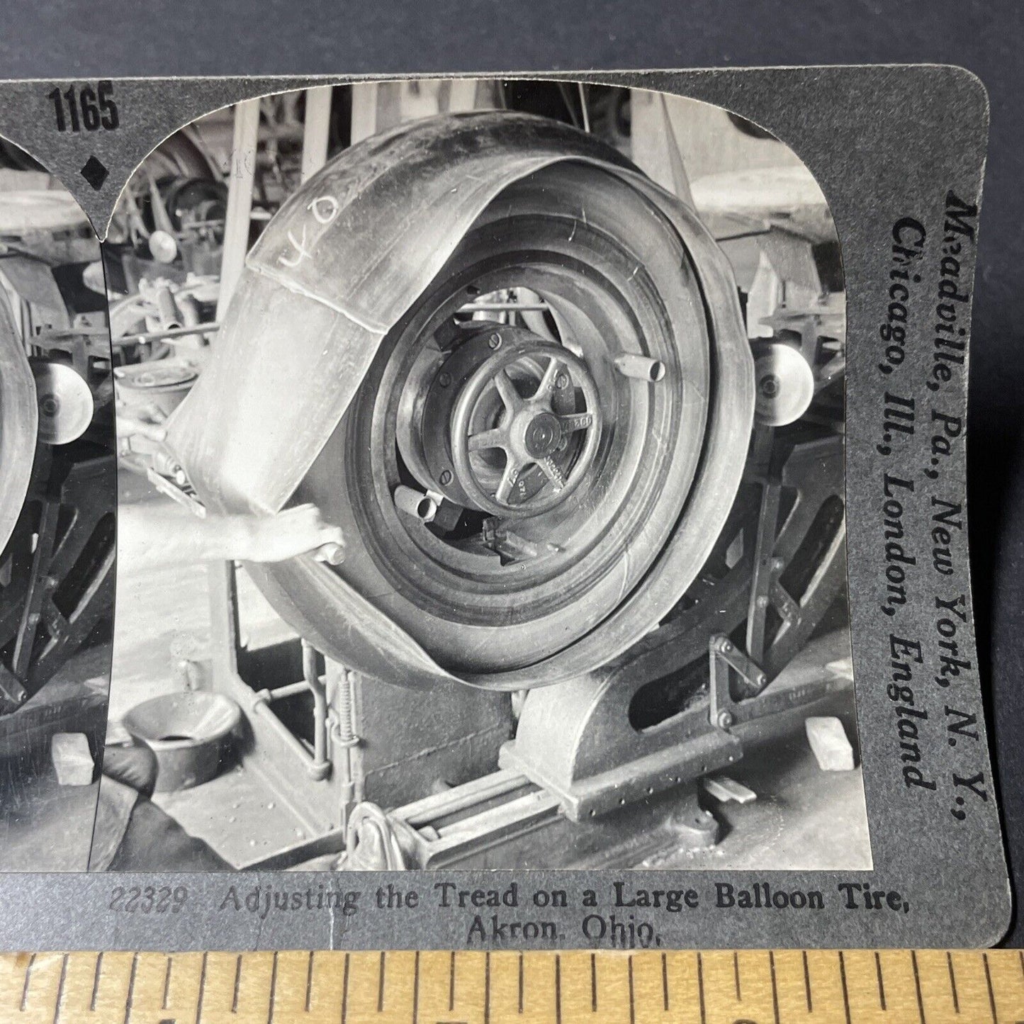 Antique 1920s Goodyear Tire Factory Akron Ohio Stereoview Photo Card V2611