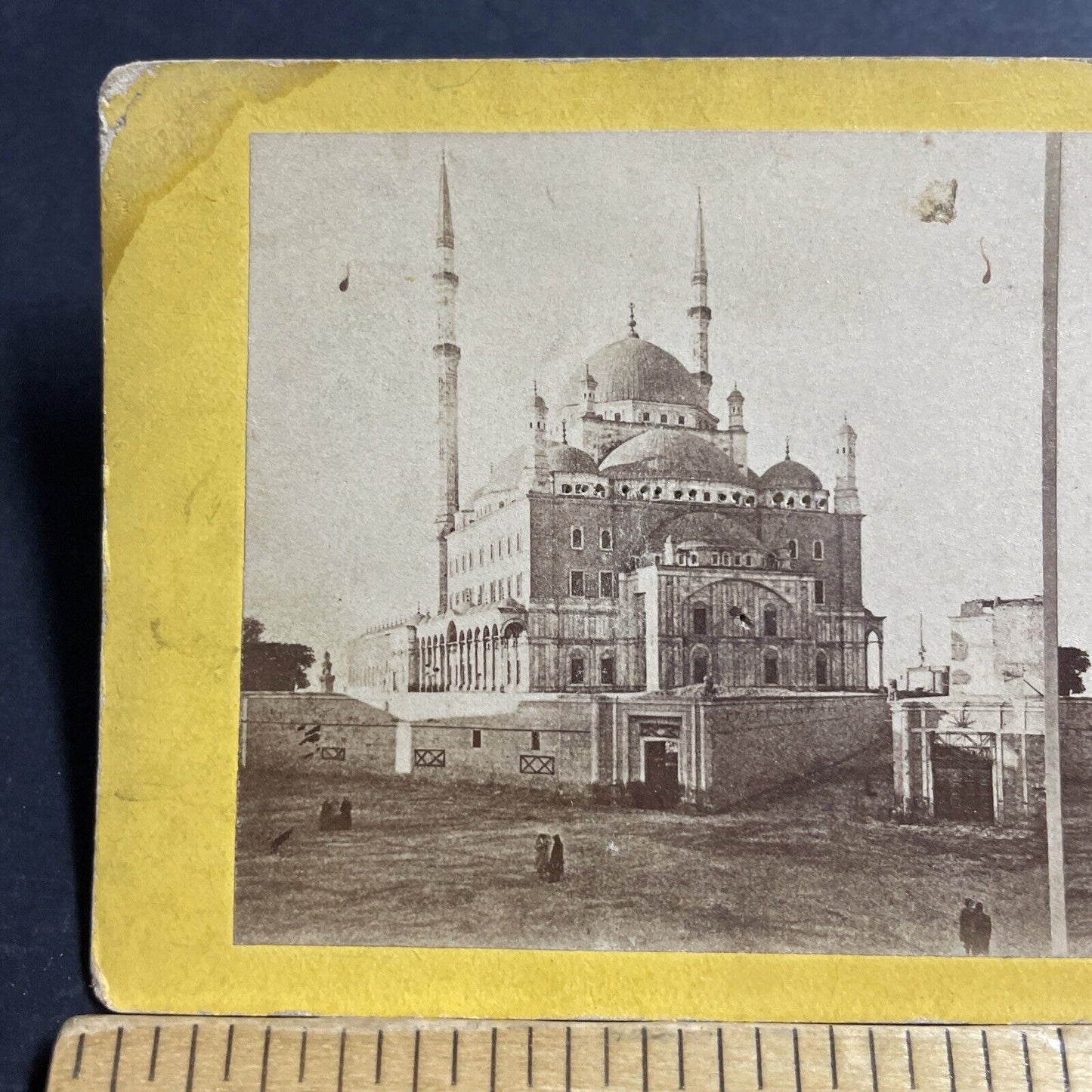 Antique 1860s Mosque Of Mohammed Ali Cairo Egypt Stereoview Photo Card P5562