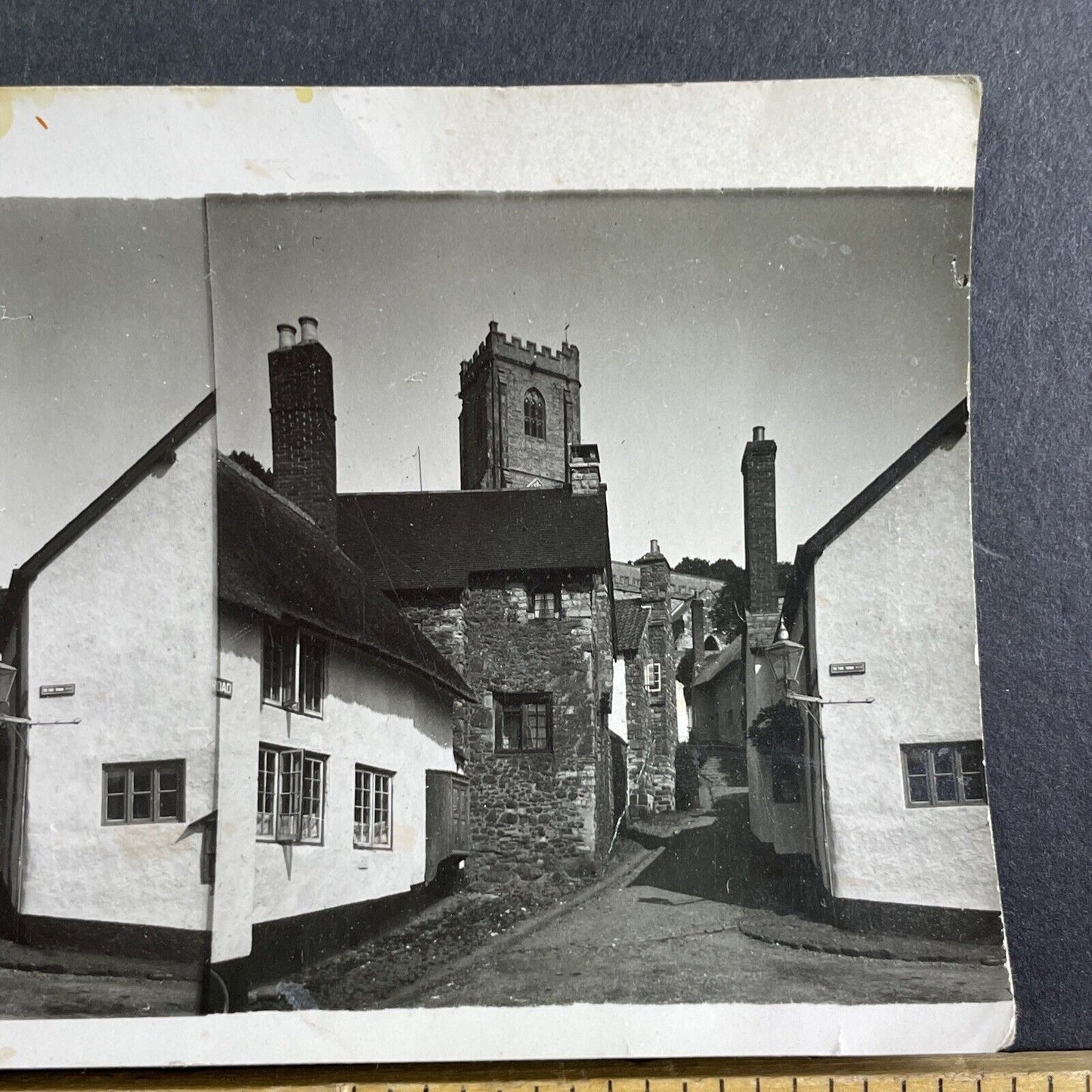 Church Minehead Somerset England Original Albumen Photo Stereoview c1930 Y1201