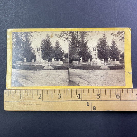 Charlotte Canda Grave Stereoview Green-Wood Cemetery Brooklyn Antique 1872 X2440