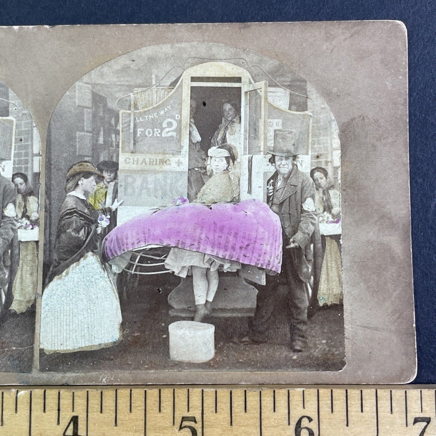 Women in Brothel 'All The Way' Stereoview Michael Burr Antique c1863 X3861 RARE