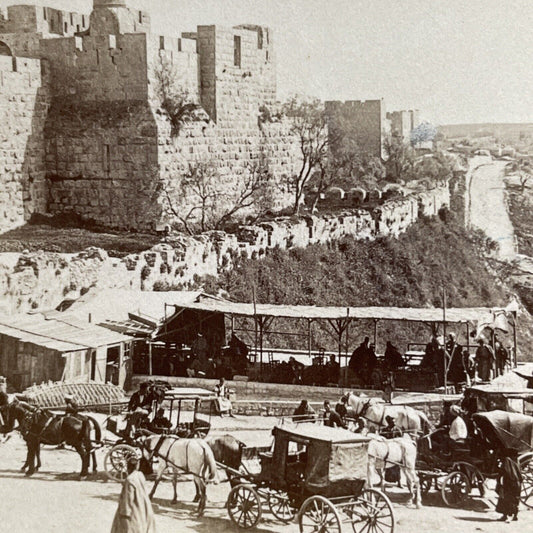 Antique 1905 The Tower Of David Israel Palestine Stereoview Photo Card P1391