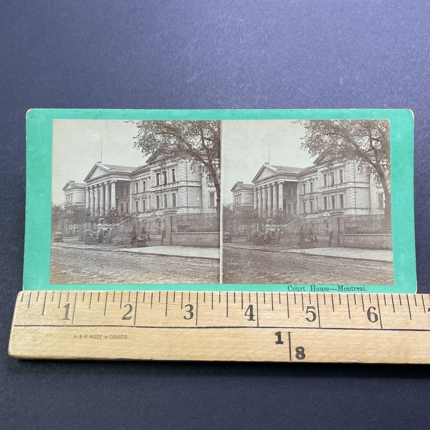 Antique 1860 Old Courthouse Old Montreal Quebec Stereoview Photo Card V3423