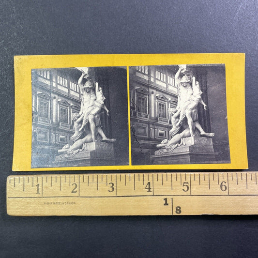 Robbery of Polyxena Stereoview Florence Italy Antique c1870 X4232