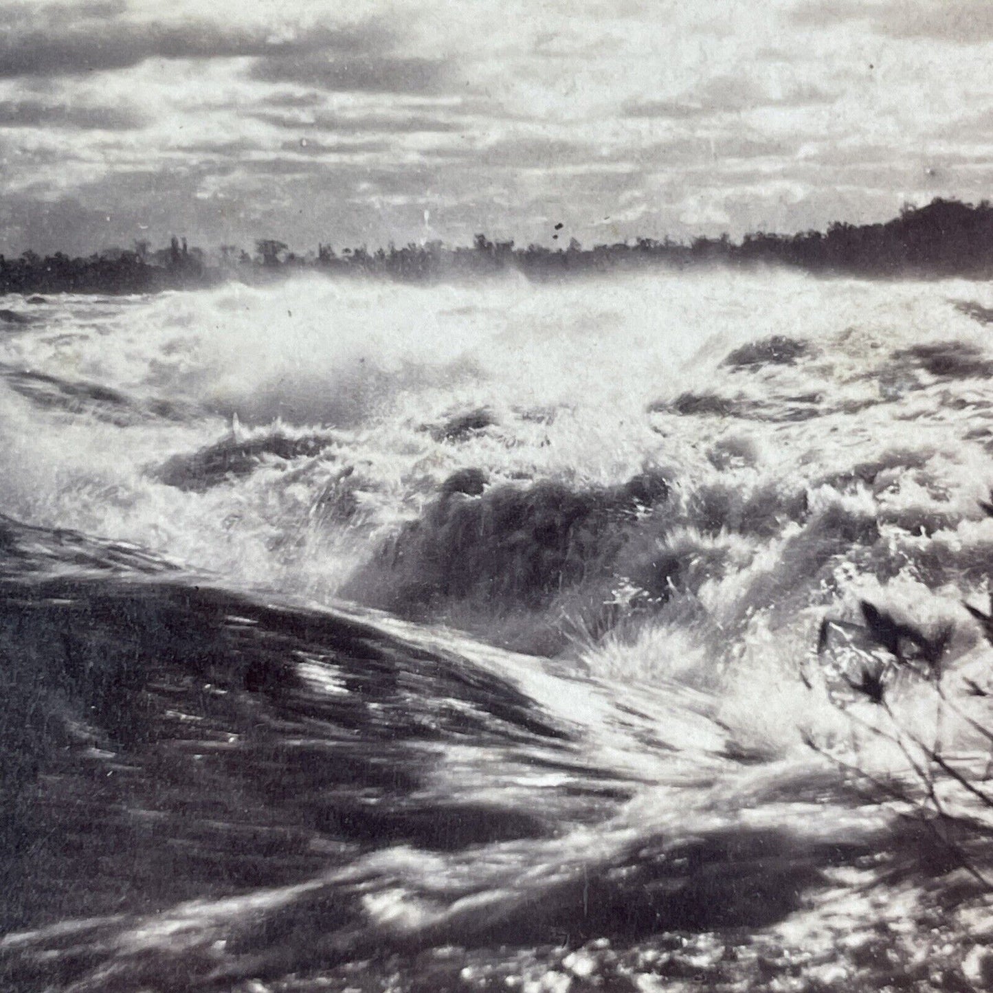 Niagara Falls Upper Rapids Stereoview Charles Bierstadt Antique c1880 Y2480