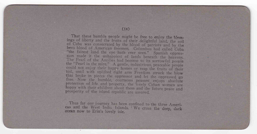 Antique 1898 Liberated Native Cubans After Spanish-American War Stereo Card P123