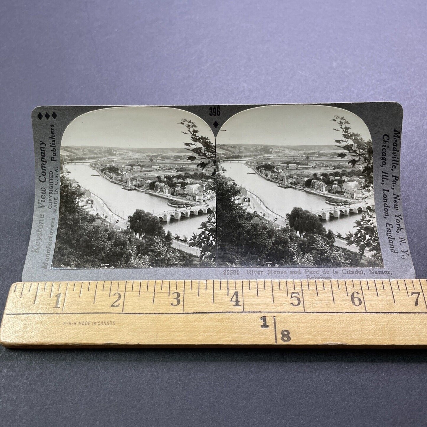 Antique 1920s City Of Namur Belgium Stereoview Photo Card V2937