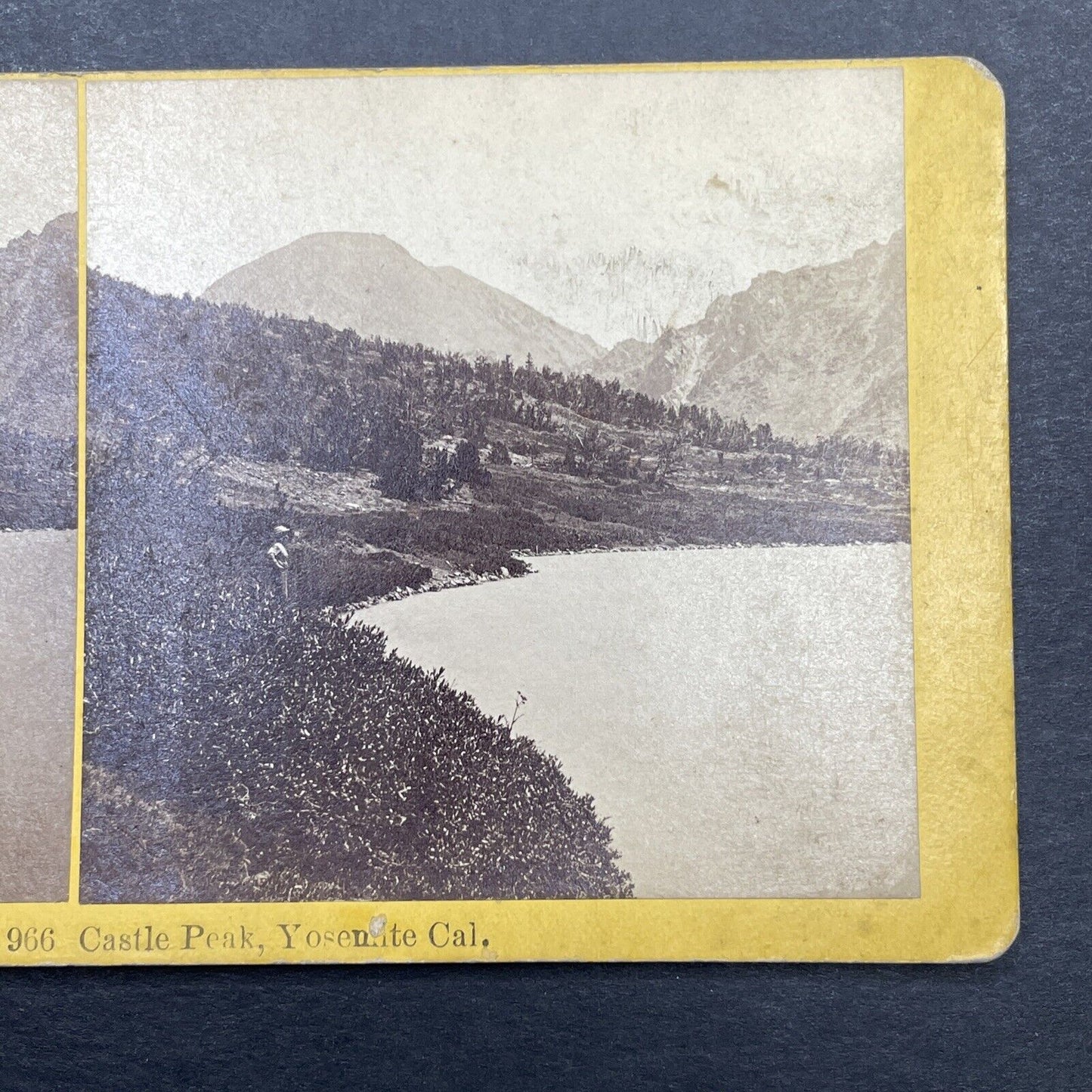 Antique 1860s Castle Rock Yosemite California Stereoview Photo Card P1162