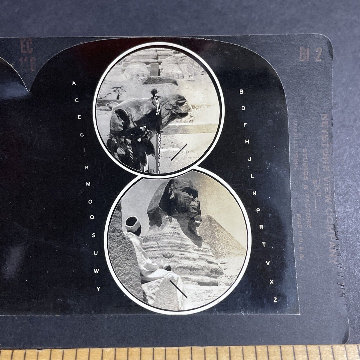 Antique 1920s Keystone Eye Training Magic Illusion Stereoview Photo Card P4656