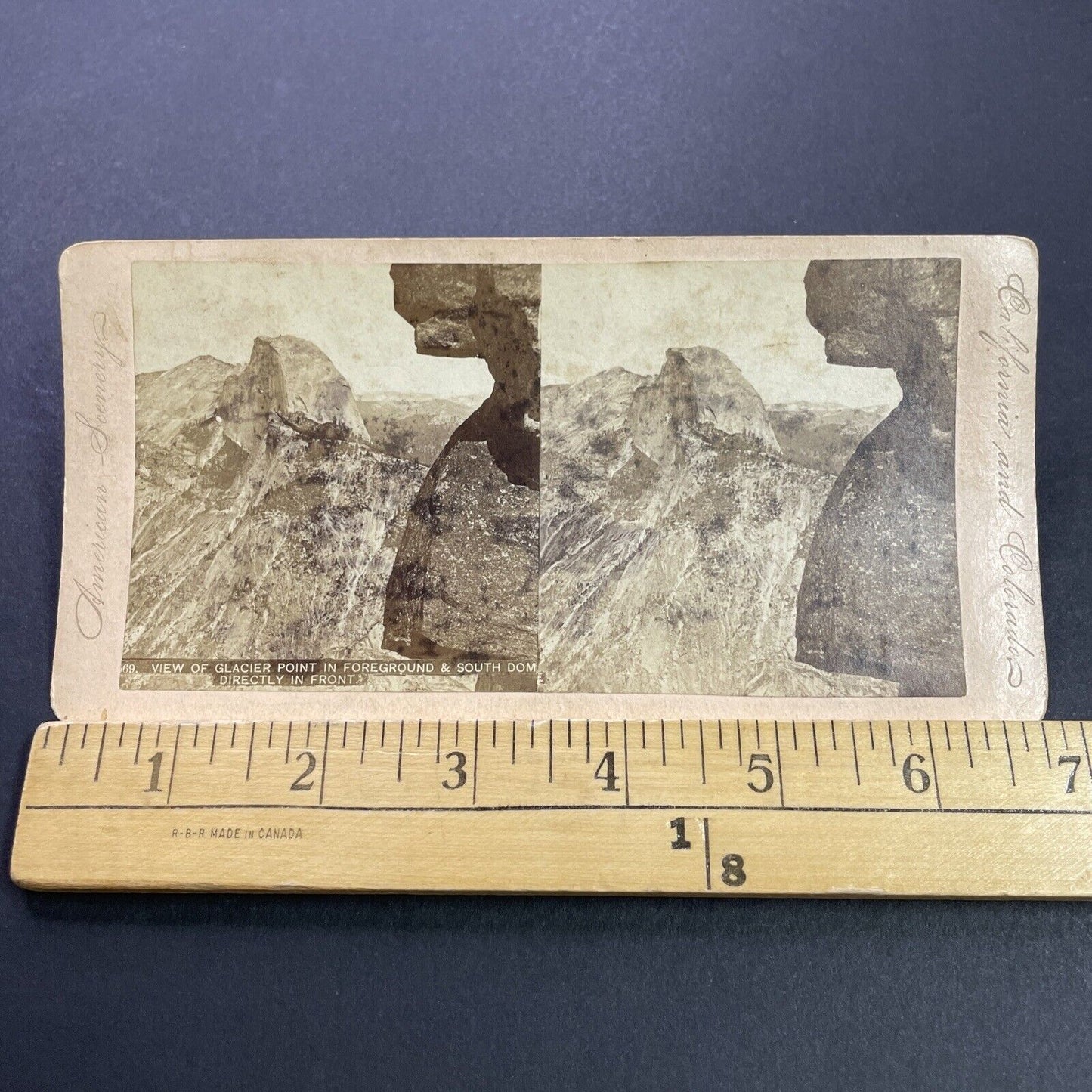 Antique 1880s South Dome Yosemite Park California Stereoview Photo Card P3490