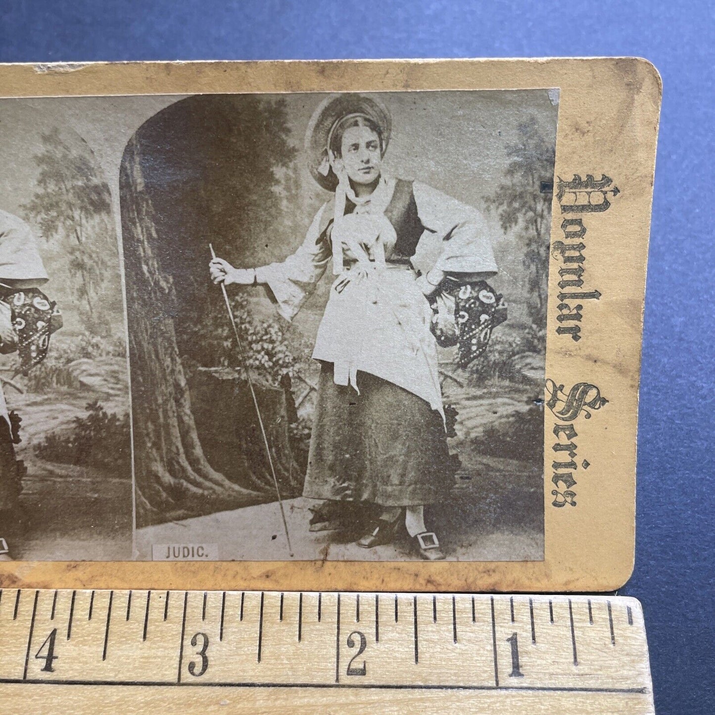 Antique 1872 Actress Anna Judic The Black Crook Stereoview Photo Card P2085