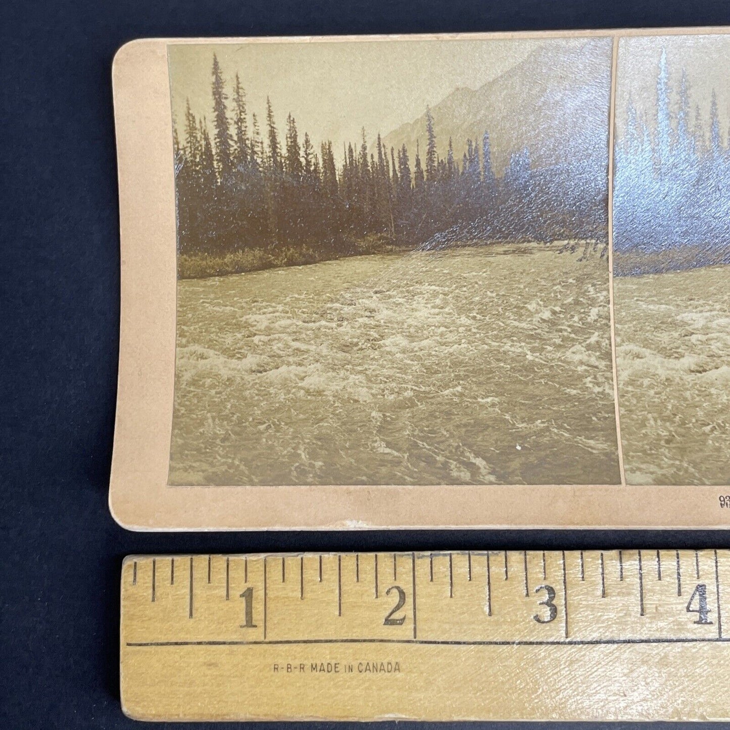 Antique 1894 Bow River Lake Louise Alberta Stereoview Photo Card PC866