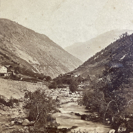 Antique 1860s Stelvio Stilfs Tyrol Tirol Italy Stereoview Photo Card P5527