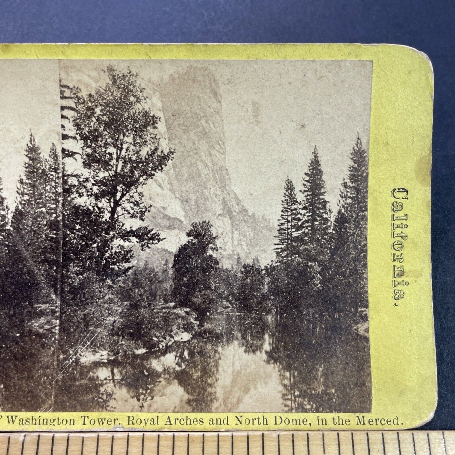 Antique 1870s Mountains In Yosemite California Stereoview Photo Card P3576