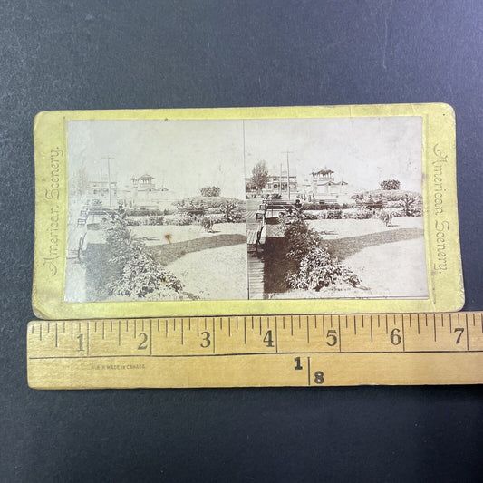 Beach Front Charlotte New York Stereoview Rochester NY Antique c1875 X1265