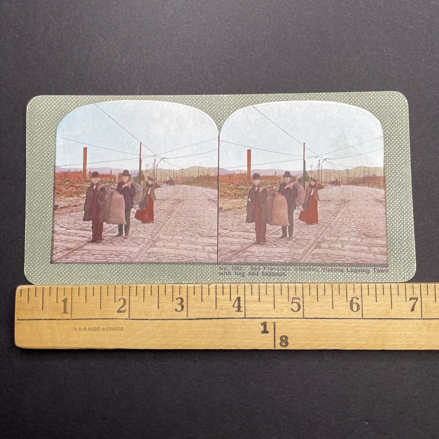 Antique 1910s San Francisco Earthquake Hobos Stereoview Photo Card 2300-51